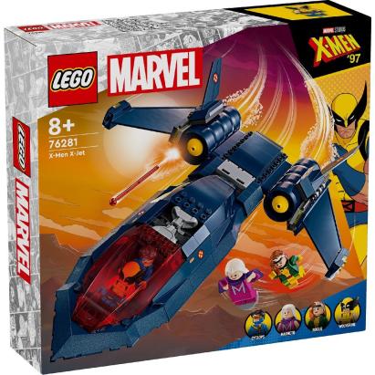 LEGO Marvel Avionul X-Jet al X-Men 76281 cu 4 minifigurine, 8+ ani