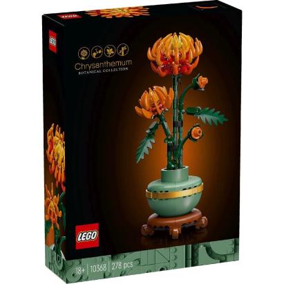 LEGO Icons Crizantema 10368, set decor floral din Botanical Collection