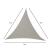 Umbrar de gradina triunghiular, impermeabil, culoare Gri, dimensiune 3 x 3 x 3 m FAVLine Selection
