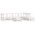 Set mobilier de grădină, 7 piese, alb, lemn masiv de pin GartenMobel Dekor