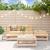 Set mobilier relaxare de grădină, 4 piese, lemn masiv de pin GartenMobel Dekor