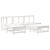 Set mobilier relaxare de grădină 5 piese alb lemn masiv de pin GartenMobel Dekor
