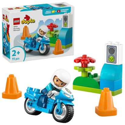 LEGO DUPLO MOTOCICLETA ALBASTRA DE POLITIE 10471