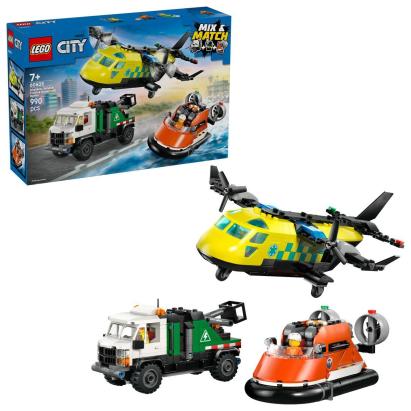 LEGO City Avion, autospeciala de service si aeroglisor adaptate 60505
