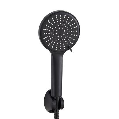 Duș de mână Leziter Lili cu 5 funcții, furtun 1,5 m și suport, negru