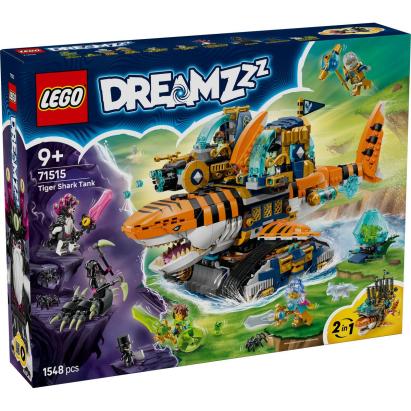 LEGO DREAMZzz Tancul Tigru-Rechin 71515, set 2 in 1 cu 1548 piese