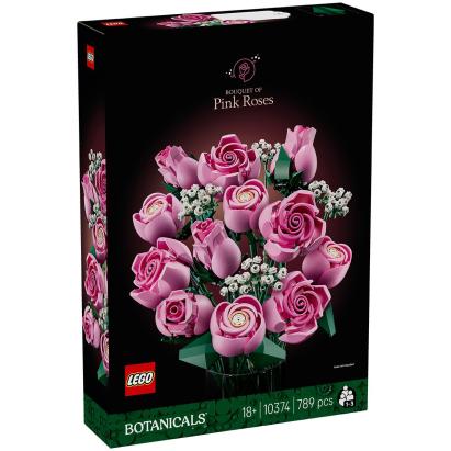 LEGO Botanicals Buchet de trandafiri roz 10374, set decor floral 789 piese