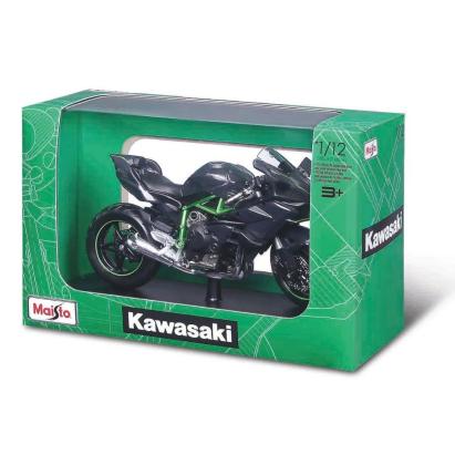 Motocicletă Maisto Kawasaki Ninja H2 R din metal, cu stand, scara 1:12