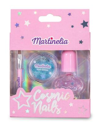 Set manichiură pentru copii Martinelia Cosmic Nails cu ojă și sclipici