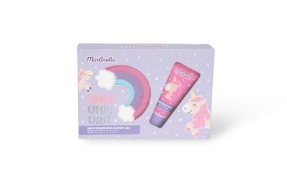 Set baie copii Martinelia Little Unicorn cu gel de dus si bomba