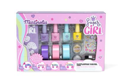 Set creativ copii Martinelia Super Girl cu lacuri de unghii si bratari