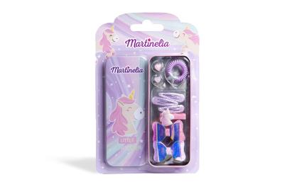 Penar metalic cu accesorii de păr Martinelia Little Unicorn pentru fete