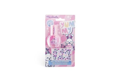 Set lac de unghii și stickere pentru copii Martinelia Yummy