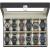SONGMICS Cutie depozitare ceasuri cu 12 compartimente, capac din sticla, interior catifea, 30x21x9 cm, negru Household NewTrend