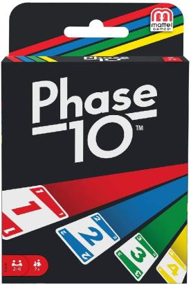 Joc de cărți Phase 10 Mattel, 108 cărți, strategie și distracție 7+