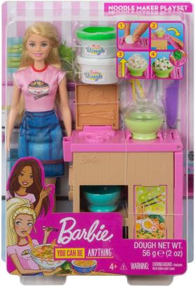 Set de joacă Barbie pentru pregătit noodles cu păpușă și accesorii
