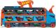 Transportator Hot Wheels 2 in 1 cu pista si 3 masinute incluse