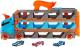 Transportator Hot Wheels 2 in 1 cu pista si 3 masinute incluse
