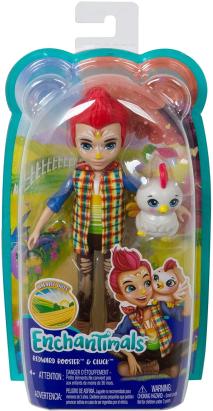Papusa Enchantimals Redward Rooster cu figurina Cluck, Mattel