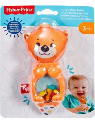 Jucărie zornăitoare Fisher-Price Vidră pentru bebeluși 3 luni+