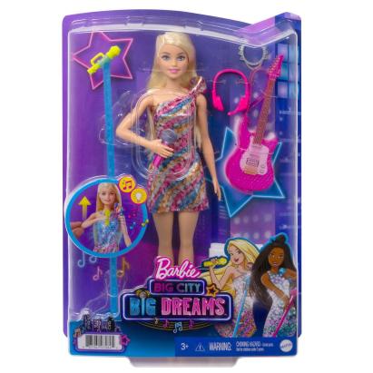 Păpușa Barbie Malibu vedetă muzicală cu lumini și sunete Mattel