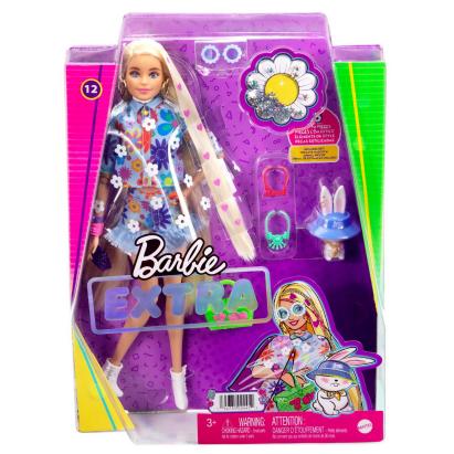 Păpușă Barbie Extra Flower Power cu accesorii și iepuraș