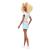 Papusa Barbie Fashionista cu par afro blond si tinuta colorata