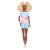 Papusa Barbie Fashionista cu par afro blond si tinuta colorata