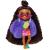 Papusa Barbie Extra Minis bruneta articulata, cu tinuta extravaganta