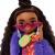 Papusa Barbie Extra Minis bruneta articulata, cu tinuta extravaganta