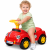 Mașinuță fără pedale pentru copii 1-3 ani, model retro roșu cu claxon
