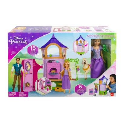 Set Disney Princess Turnul Prințesei Rapunzel cu păpușă și accesorii