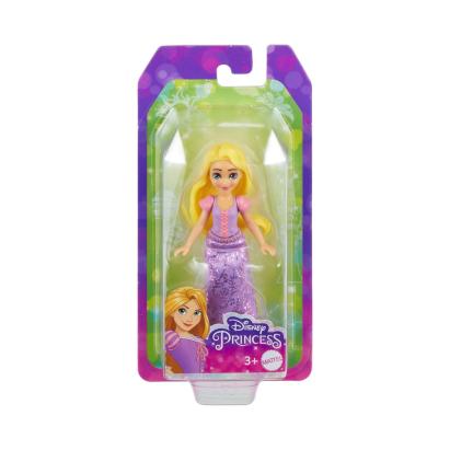 Papusa mini Rapunzel Disney Princess 9 cm, figurina articulata Mattel