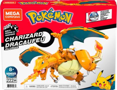 Set constructie Pokemon Mega Construx Charizard articulat, 222 piese