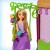 Papusa Disney Princess Rapunzel pictorita cu accesorii creative