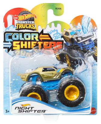 Hot Wheels Monster Truck Night Shifter Color Shifters, scara 1:64
