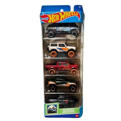 Set 5 mașinuțe Hot Wheels Remote Adventures pentru copii 3+