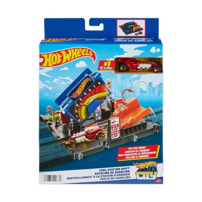 Pista Hot Wheels City Explorer Benzinărie cu mașină inclusă