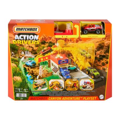 Set Matchbox Action Drivers Canion cu sunete si lumini, masina inclusa
