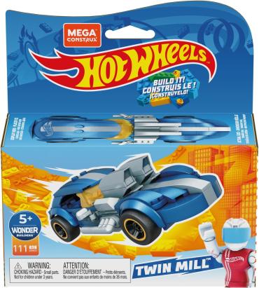 Mașinuță construibilă Hot Wheels Mega Construx Twin Mill, 111 piese