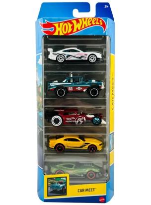 Set 5 masinute Hot Wheels Car Meet, multicolor, 3+ ani