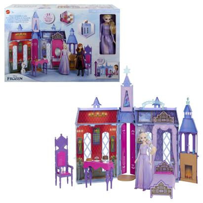 Castelul Elsei din Arendelle Disney Frozen cu papusa si 15 accesorii