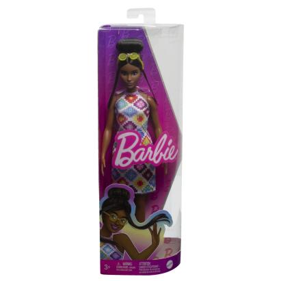 Păpușă Barbie Fashionista satena cu ochelari de soare galbeni