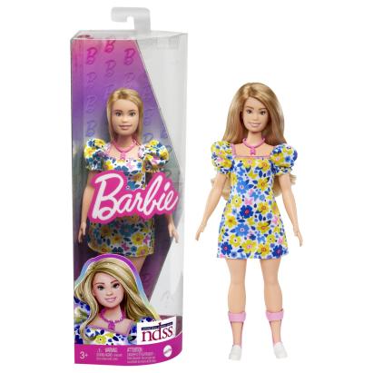 Papusa Barbie Fashionistas blonda, colectie incluziva cu sindrom Down