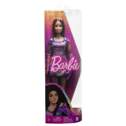 Păpușă Barbie Fashionistas cu pistrui și păr șaten ondulat