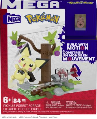 Set de construcție MEGA Pokémon Pichu în pădure, 84 piese
