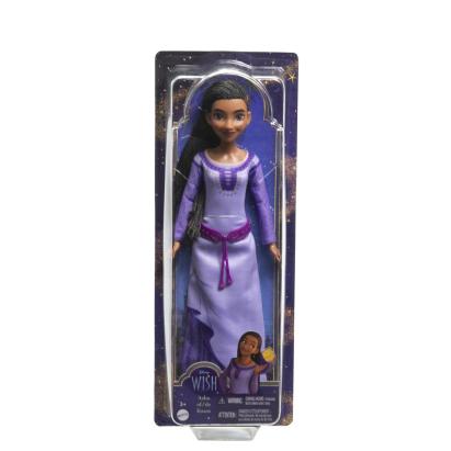 Papusa Disney Wish Asha Mattel, rochie mov, 32,5 cm, 3 ani+