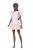PAPUSA BARBIE FASHIONISTA  AFRO-AMERICANA CU ROCHIE PEACH
