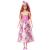 Păpușă Barbie cu păr blond și roz, rochie multicoloră, 3+ ani