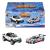 Set 2 mașinuțe metalice Hot Wheels Pull Back GMC Hummer EV și Corvette C8.R 1:43